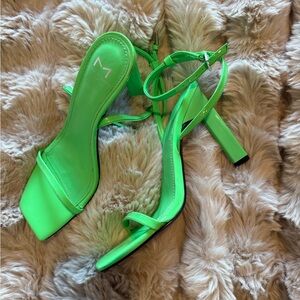 Marc Fisher Neon Green Strappy Heels